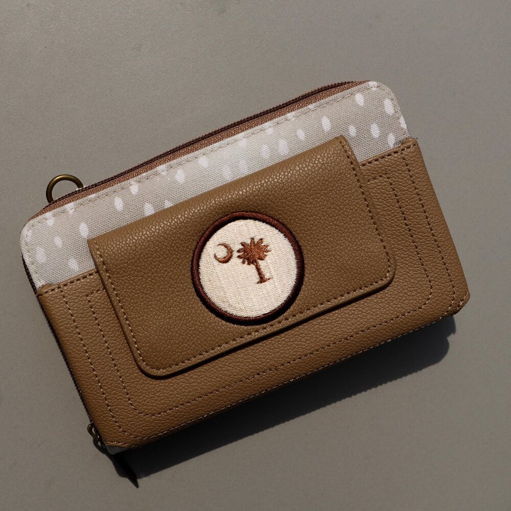 NWT Embroidered Wallet Wristlet